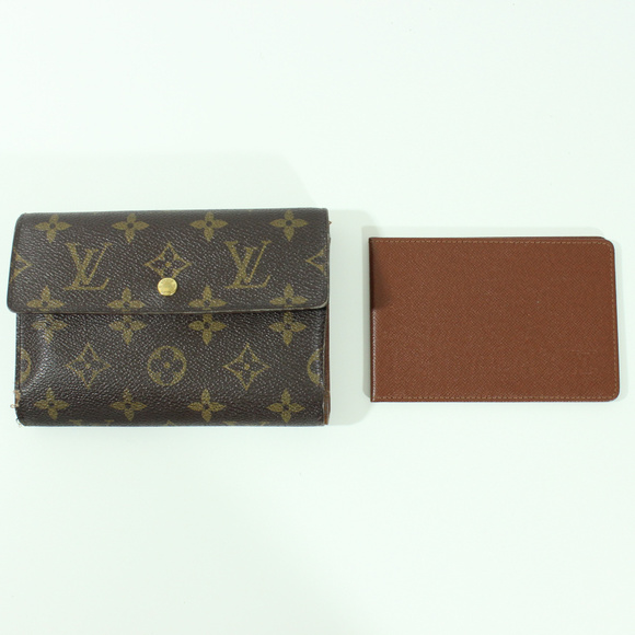 louis vuitton monogram trifold wallet check book